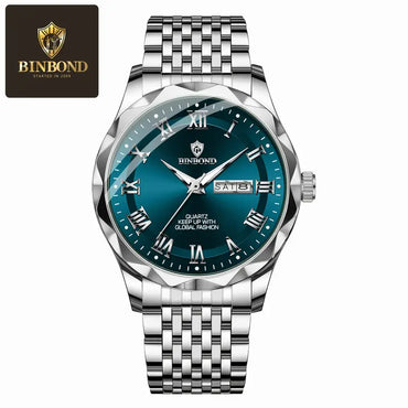 Men's Watch Quartz Watch - Luxury Waterproof Stainless Steel  Wristwatch