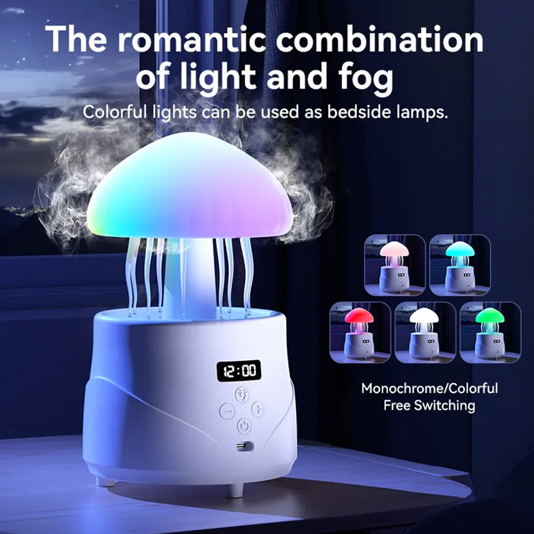 Jellyfish -Shaped Humidifier & Bluetooth Speaker – 400ml Capacity & Colorful Lights