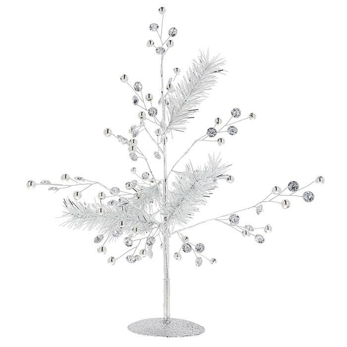 Shimmer Tree Xmas Silver 35cm