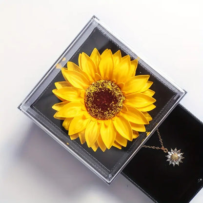 Sunflower Necklace Gift Box Set