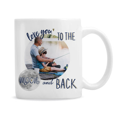 Personalised To The Moon & Back Photo Upload Mug