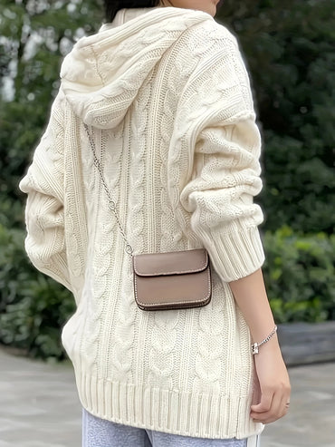 Cable Hooded Sweater Curve