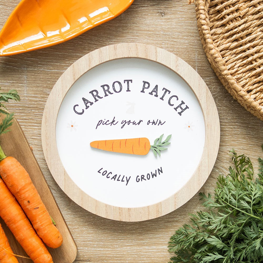 Carot Patch Round 3D Wall Plaque