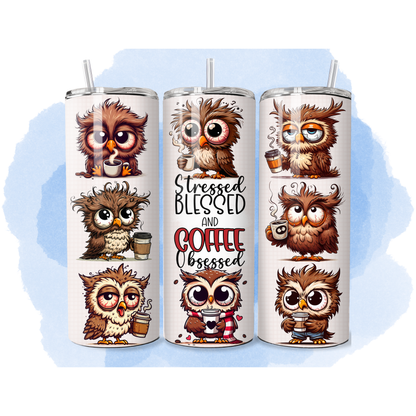 20 oz Tumbler Coffee Stressed