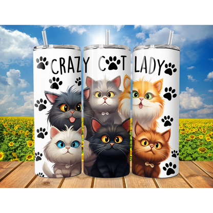 20 oz Crazy Cat Lady Tumbler