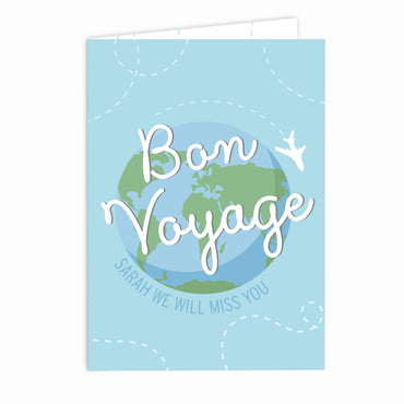 Personalised Bon Voyage Card