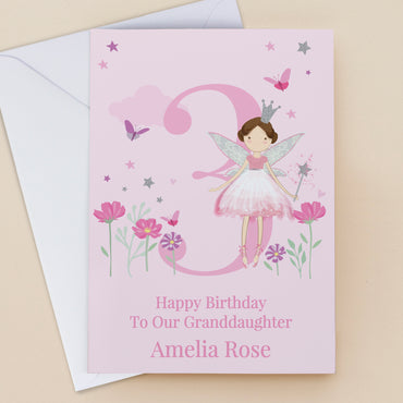 Personalised Fairy Princess Birthday Card