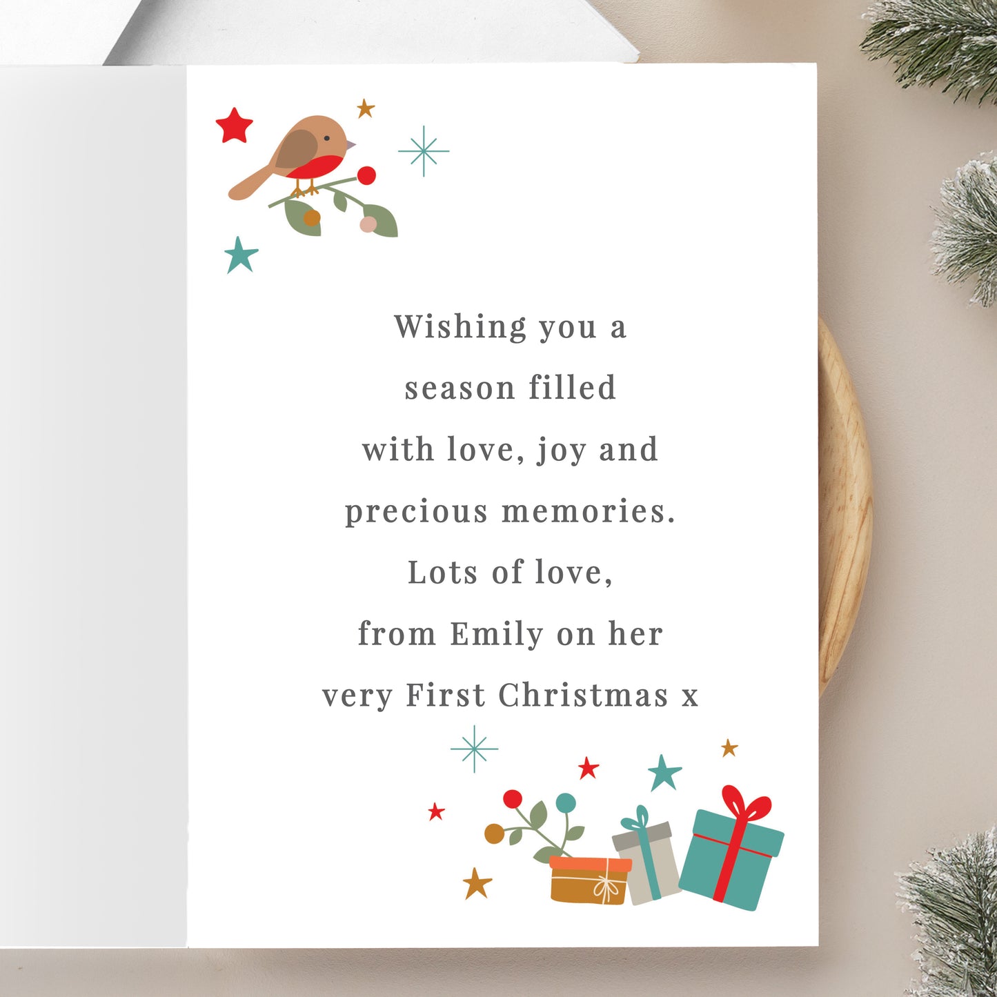Personalised My 1st Christmas Photo Upload Pack of 10 Cards