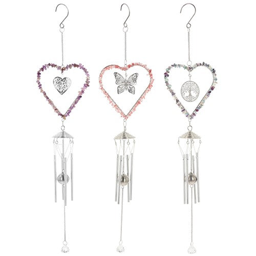 Sun Gem Wind Chimes Heart