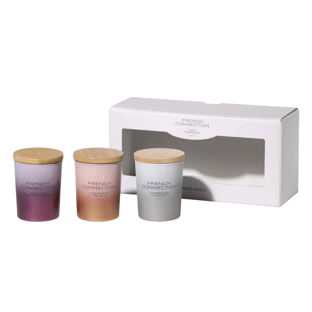 Metallic Collection Trio of Candles Set by French Connection