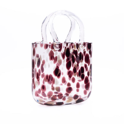 Large Handbag Vase : Merlot and Gold