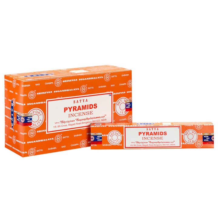 Set of 12 Pyramids Incense Sticks by Satya (12/50)