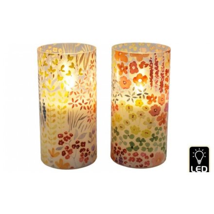 Led Candle W/flower Decal