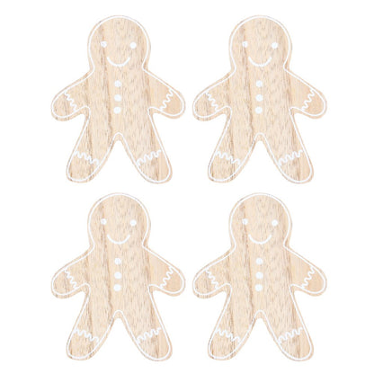 Gingerbread Man Coaster Set
