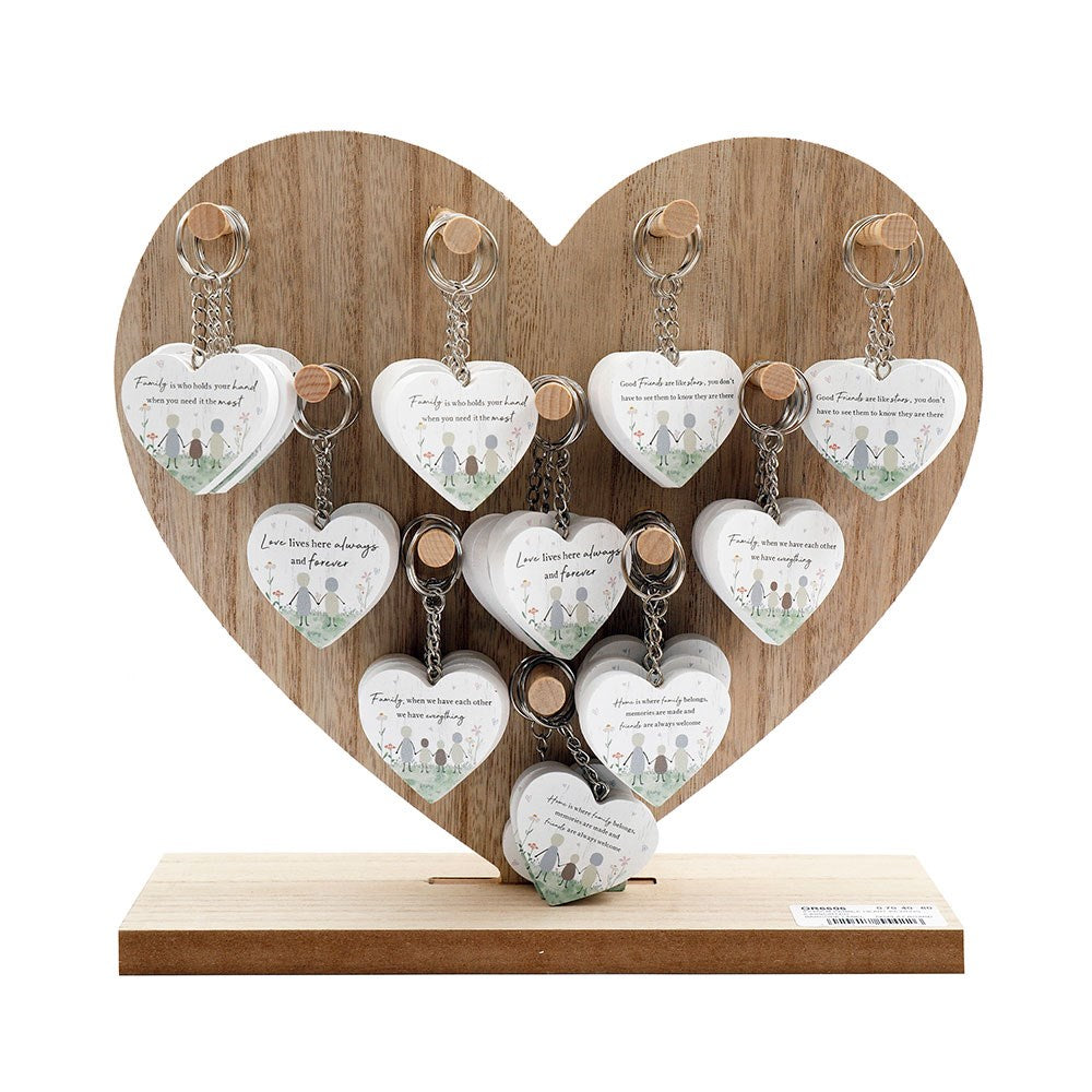 Pebble Heart Keyring