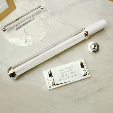 Personalised Plain Silver Plated Certificate Holder