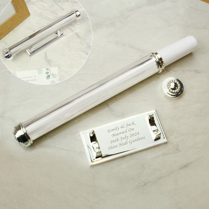 Personalised Plain Silver Plated Certificate Holder