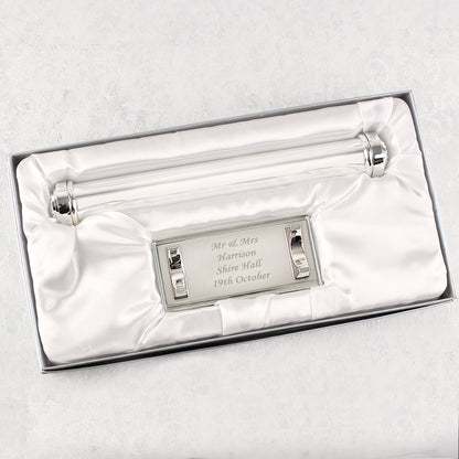 Personalised Plain Silver Plated Certificate Holder