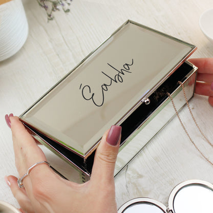 Personalised Mirrored Jewellery Box
