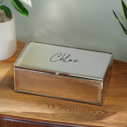 Personalised Mirrored Jewellery Box