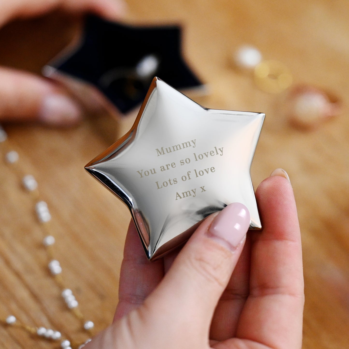 Personalised Engraved Star Trinket Box