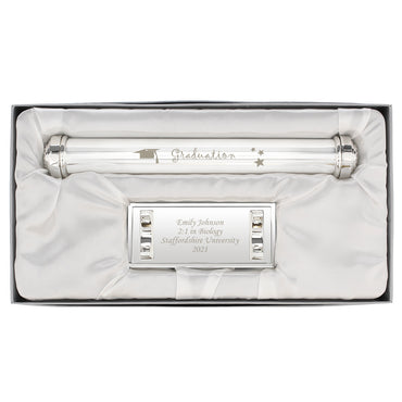 Personalised Graduation Silver Plated Certificate Holder