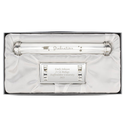Personalised Graduation Silver Plated Certificate Holder