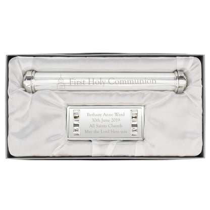 Personalised First Holy Communion Silver Plated Certificate Holder