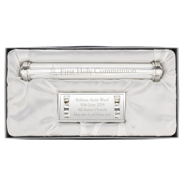 Personalised First Holy Communion Silver Plated Certificate Holder