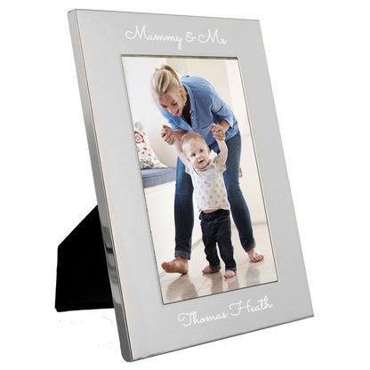 Personalised Free Text Script 7 x 5 Silver Photo Frame
