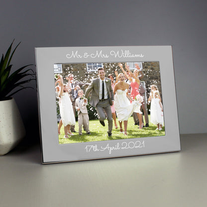 Personalised Free Text 5 x 7 Silver Photo Frame