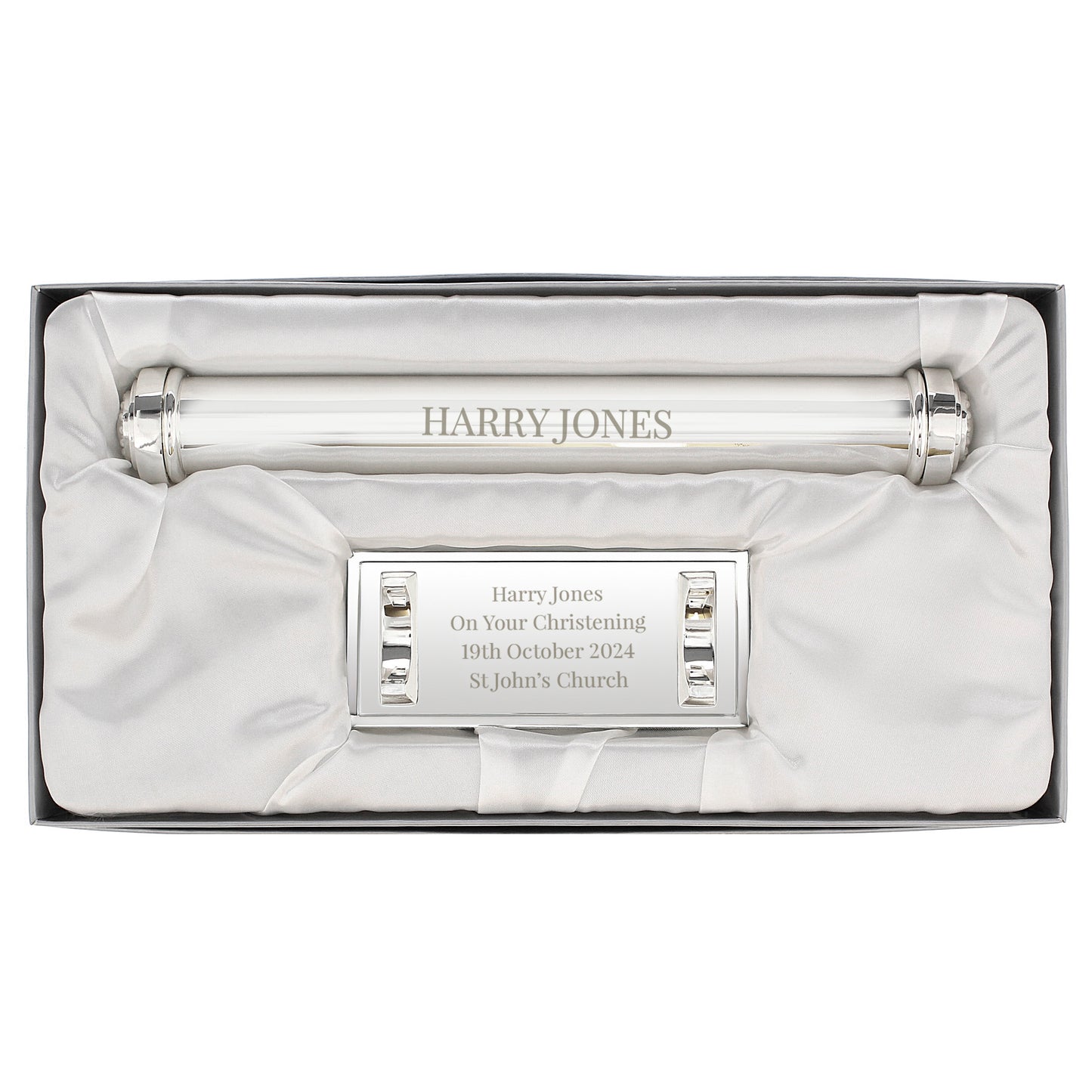 Personalised Free Text Silver Plated Certificate Holder