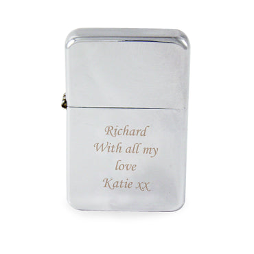 Personalised Engraved Silver Lighter