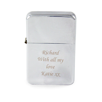 Personalised Engraved Silver Lighter
