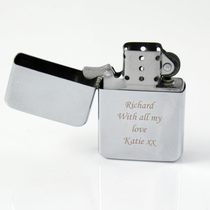 Personalised Engraved Silver Lighter