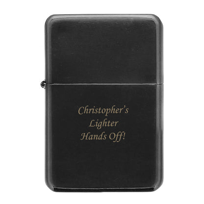 Personalised Engraved Black Lighter