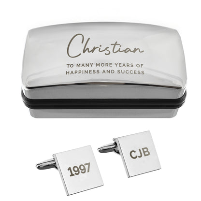 Personalised Cufflinks & Cufflink Box