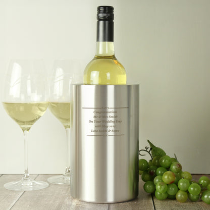 Personalised Any Message Wine Cooler