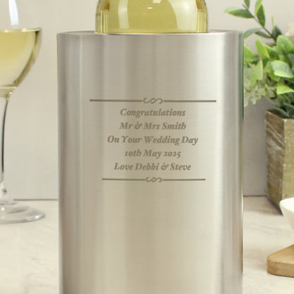 Personalised Any Message Wine Cooler
