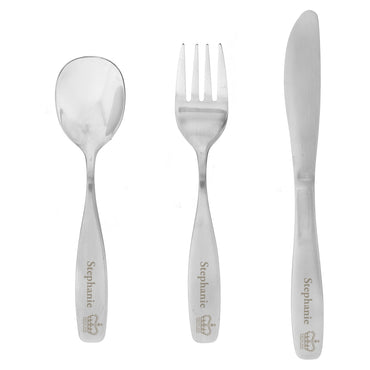 Personalised 3 Piece Princess Cutlery Set