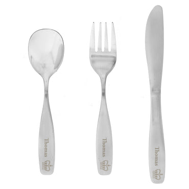 Personalised 3 Piece Prince Cutlery Set