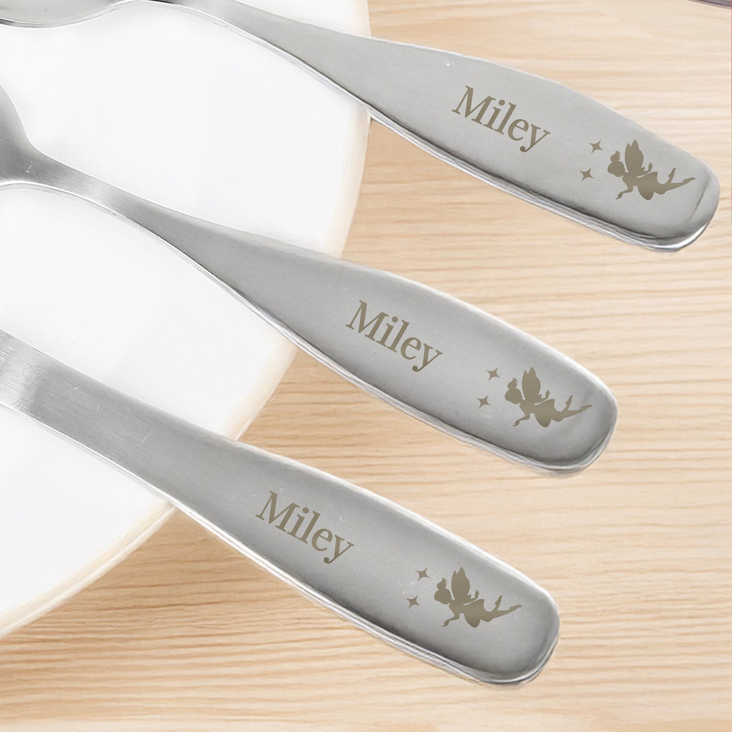 Personalised Fairy Princess 3 Piece Cutlery Set