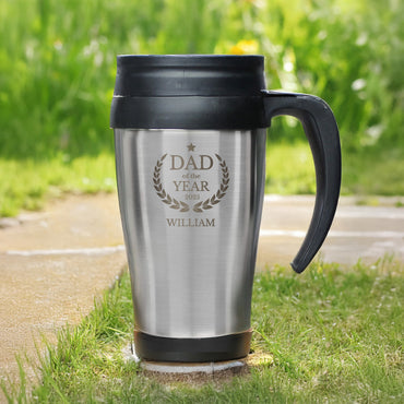 Personalised Dad of The Year Travel Mug