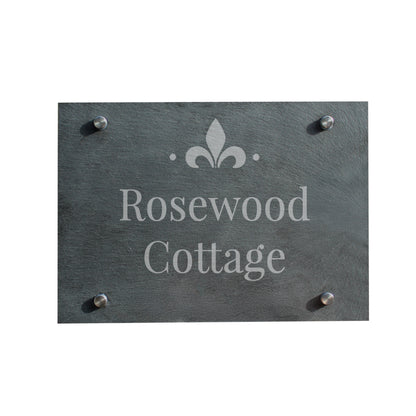 Personalised Ornate Slate House Sign
