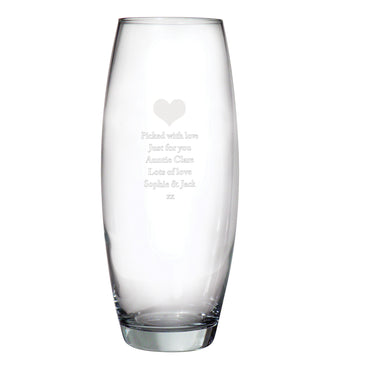 Personalised Heart Bullet Vase