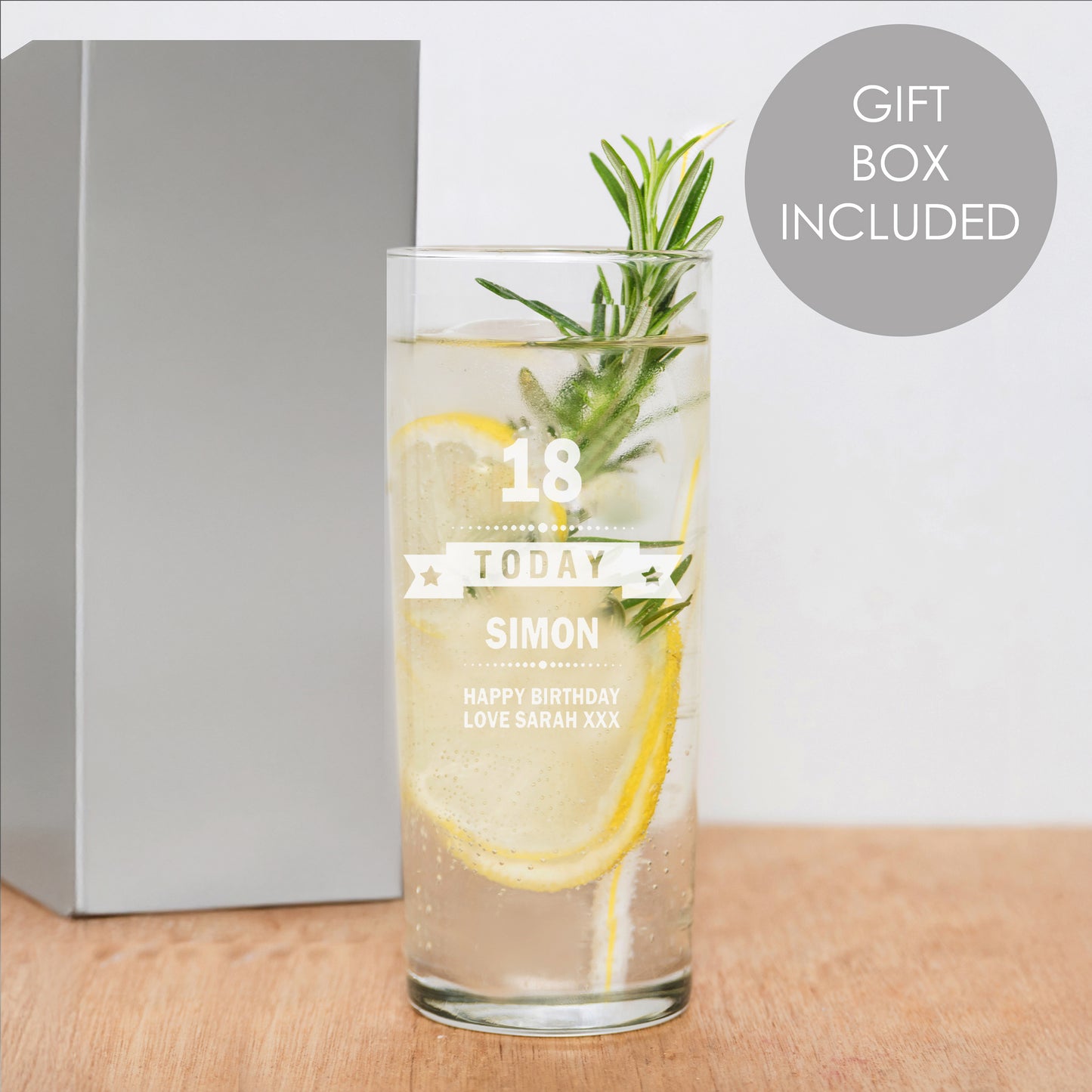 Personalised Birthday Star Hi Ball Glass