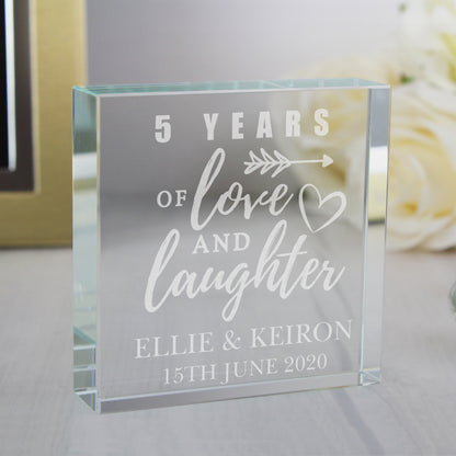 Personalised Arrow Anniversary Crystal Token