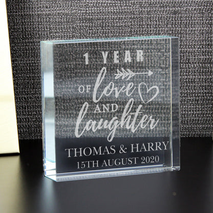 Personalised Arrow Anniversary Crystal Token
