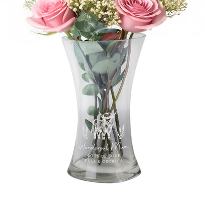 Personalised Highland Cow Waisted Vase