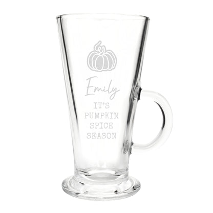 Personalised Pumpkin Latte Glass